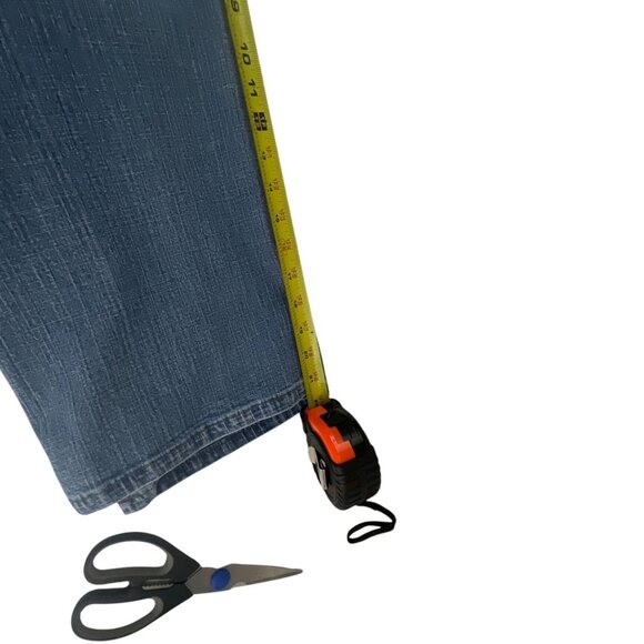 Coldwater Creek Women's Blue Denim Crop Jeans 14 Straight Leg Casual Mid Rise - Picture 7 of 9